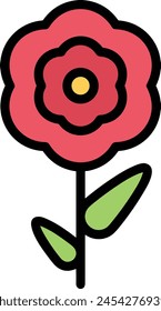 Flower collorfull icon symbol vector image