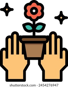 Flower collorfull icon symbol vector image