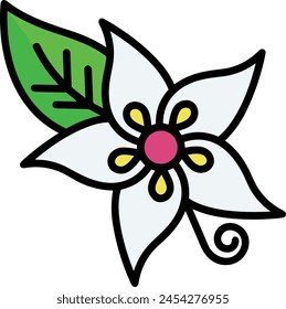Icono de flor de color Imagen de Vector