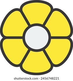 Icono de flor de color Imagen de Vector