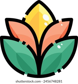 Flower collorfull icon symbol vector image