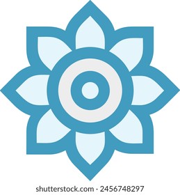 Blumenfarbiges Symbol Symbol Vektorgrafik Bild