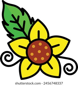 Flower collorfull icon symbol vector image