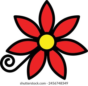 Blumenfarbiges Symbol Symbol Vektorgrafik Bild