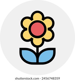 Flower collorfull icon symbol vector image