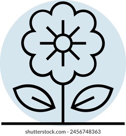 Flower collorfull icon symbol vector image