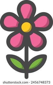 Flower collorfull icon symbol vector image