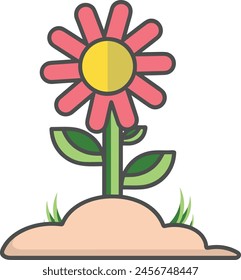 Flower collorfull icon symbol vector image