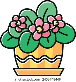 Icono de flor de color Imagen de Vector