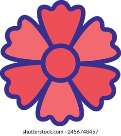 Blumenfarbiges Symbol Symbol Vektorgrafik Bild