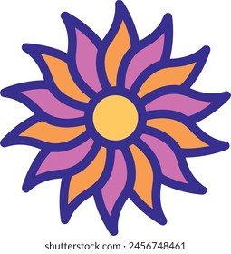 Flower collorfull icon symbol vector image