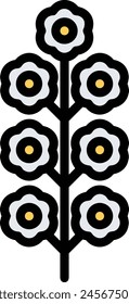 Icono de flor de color Imagen de Vector