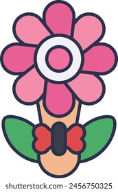 Flower collorfull icon symbol vector image