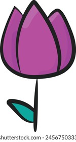 Icono de flor de color Imagen de Vector