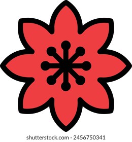 Flower collorfull icon symbol vector image