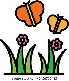 Flower collorfull icon symbol vector image