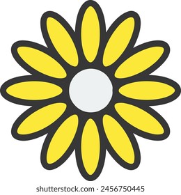 Icono de flor de color Imagen de Vector