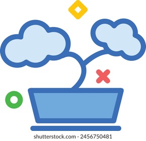 Flower collorfull icon symbol vector image