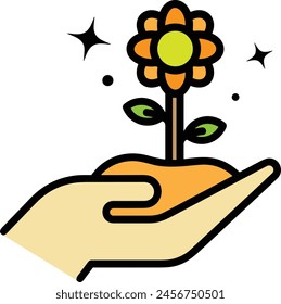 Flower collorfull icon symbol vector image