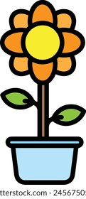 Flower collorfull icon symbol vector image