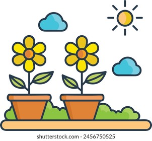 Flower collorfull icon symbol vector image