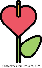 Icono de flor de color Imagen de Vector