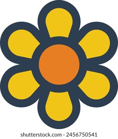 Flower collorfull icon symbol vector image