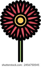Icono de flor de color Imagen de Vector