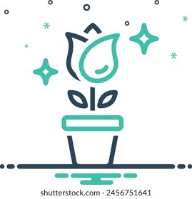 Flower collorfull icon symbol vector image