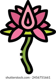 Icono de flor de color Imagen de Vector