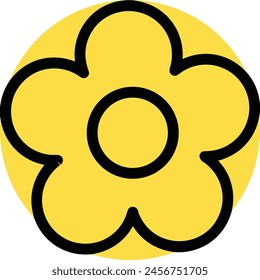 Icono de flor de color Imagen de Vector