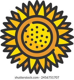 Icono de flor de color Imagen de Vector