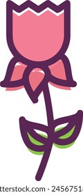 Icono de flor de color Imagen de Vector