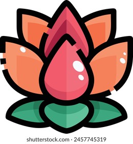 Flower collorfull icon symbol vector image