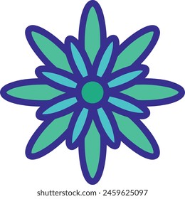 Flower collorfull icon symbol vector image