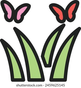 Icono de flor de color Imagen de Vector