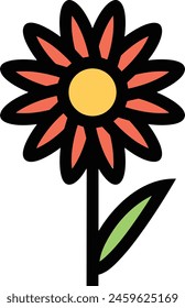 Flower collorfull icon symbol vector image