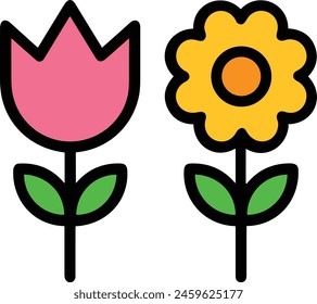 Flower collorfull icon symbol vector image