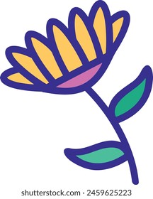 Flower collorfull icon symbol vector image