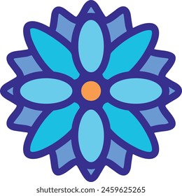 Flower collorfull icon symbol vector image