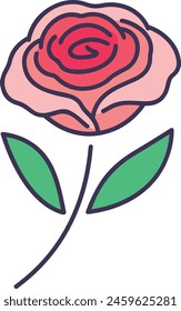 Icono de flor de color Imagen de Vector