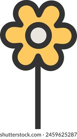 Icono de flor de color Imagen de Vector