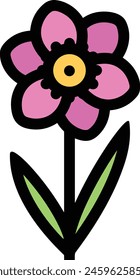 Icono de flor de color Imagen de Vector