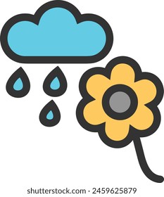 Flower collorfull icon symbol vector image