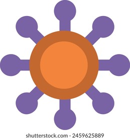 Flower collorfull icon symbol vector image
