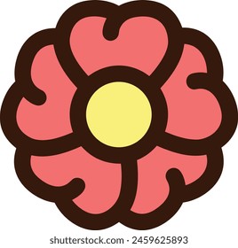 Icono de flor de color Imagen de Vector
