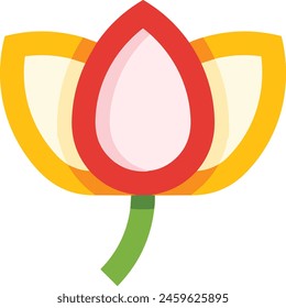 Flower collorfull icon symbol vector image