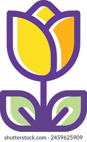 Icono de flor de color Imagen de Vector