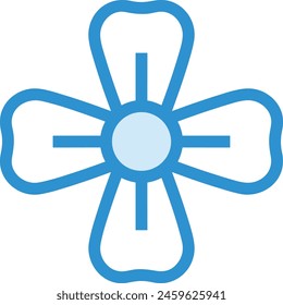 Blumenfarbiges Symbol Symbol Vektorgrafik Bild