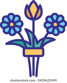 Flower collorfull icon symbol vector image